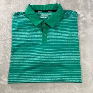 Nike Golf Tour Performance Dri-Fit Striped Polo Shirt Men's Sz L